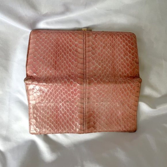Christian Dior Authentic Pink Vintage Snakeskin Wallet - Picture 15 of 16